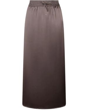 Herno Drawstring A-Line Skirt - Brown