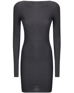 Rick Owens Al Open-Back Mini Dress - Black