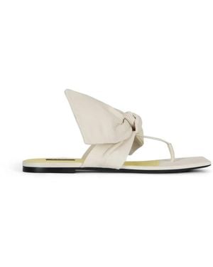 Givenchy Boudoir Platte Sandalen Met Strik - Wit