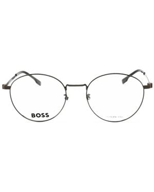 BOSS Round-Frame Glasses - White