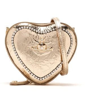 Vivienne Westwood Belle Heart Satchel Bag - Natural