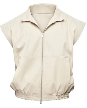 1989 STUDIO Sleeveless Zip-Up Waistcoast - Natural