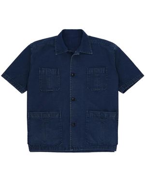 Fortela Pocket Denim Shirt - Blue