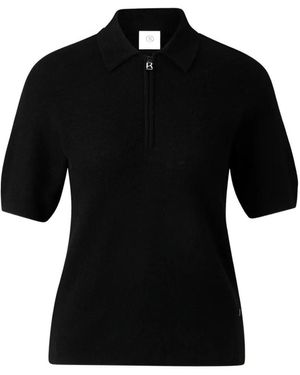 Bogner Shari Zip-Fastening Polo Top - Black
