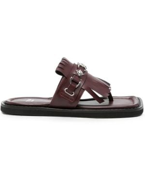 Toga Virilis Sandali Con Frange - Marrone