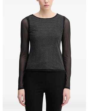 DKNY Top A Maniche Lunghe - Nero