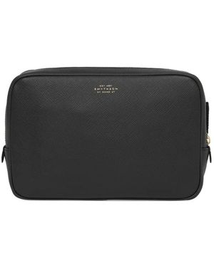 Smythson Organiser Tech Pouch - Black