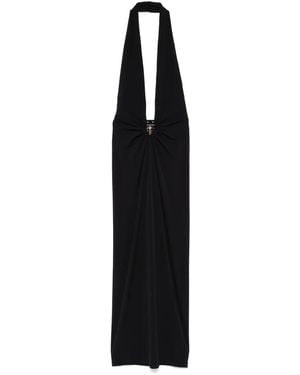Christopher Esber Maxi-Jurk Met Halternek En Ringlets - Zwart