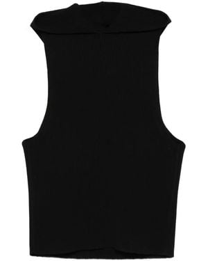 Rick Owens フーデッド トップ - ブラック