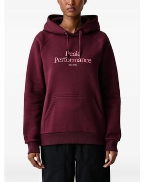 Peak Performance Logo-Embroidered Drawstring Hoodie