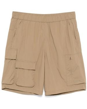 Chocoolate Cargo-Shorts mit Logo-Print - Natur