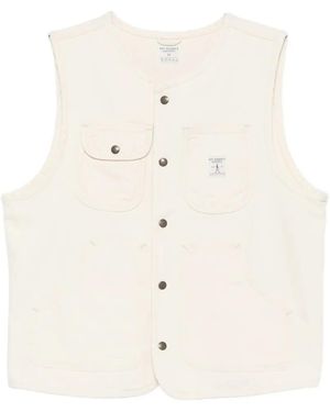 Roy Rogers Gilet À Poches Multiples Sans Manches - White