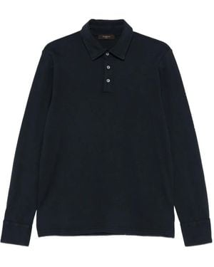 Zanone Long-Sleeve Polo Shirt - Blue