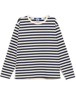 Junya Watanabe Horizontal-Stripe Long-Sleeve T-Shirt - Blue