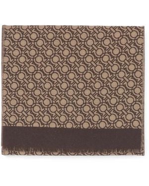 Ferragamo Gancini Chain Scarf - Brown