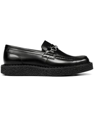 George Cox Appliqué-Detail Leather Loafers - Black