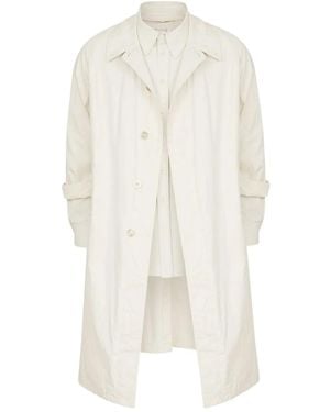 Maison Margiela Pointed-Collar Trench Coat - White