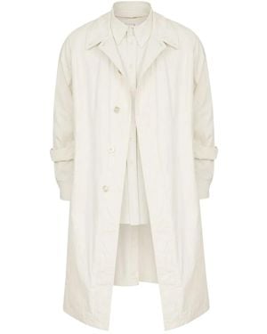 Maison Margiela Trenchcoat Met Puntkraag - Wit