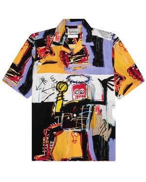 Wacko Maria X Jean-Michel Hemd mit Basquiat-Print - Gelb