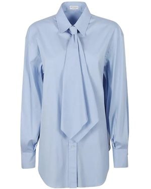 Brunello Cucinelli Stretch-Cotton Poplin Shirt - Blue