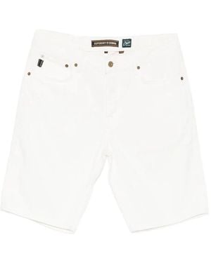 Superdry Cotton Denim Shorts - White
