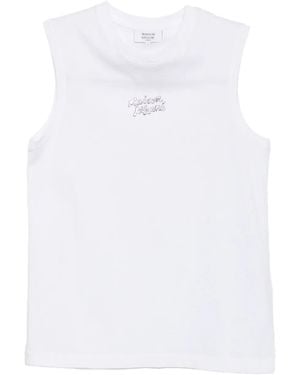 Maison Kitsuné Metallic Tank Top - White