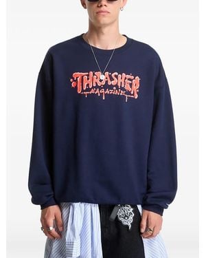 Thrasher Wet Paint Sweater - Blue