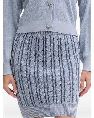 Guess Cable-Knit Mini Skirt - Blue