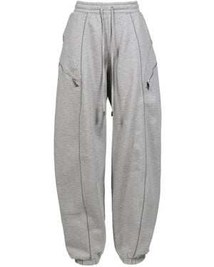 The Attico Zip-Detail Track Pants - Gray