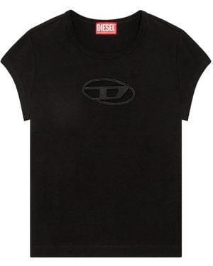 DIESEL T-Shirt T-Angie À Découpes - Noir