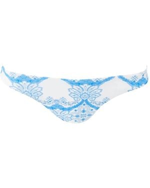 Melissa Odabash Liguria Floral-Print Bikini Bottoms - Blue