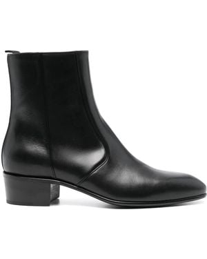 Husbands Leather Chelsea Ankle Boots - ブラック