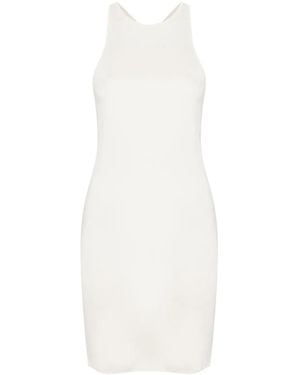 Saint Laurent Crisscross-Straps Bodycon Minidress - White