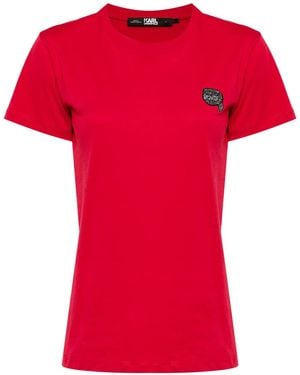 Karl Lagerfeld Ikonik 2.0 Tシャツ - レッド