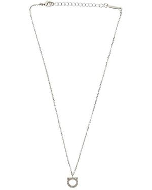 Ferragamo 'Gancini Strass' Necklace - White
