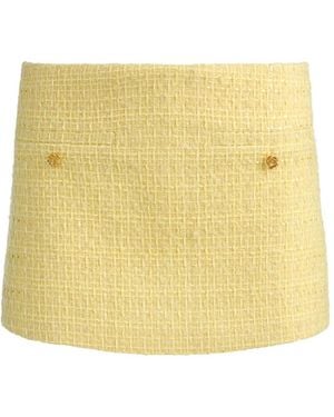 Alice + Olivia Mace Button-Embellishment Shorts - Yellow