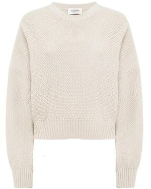 Laneus Crew-Neck Knitted Jumper - White