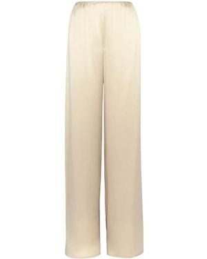Ferragamo サテン ワイドパンツ - ナチュラル