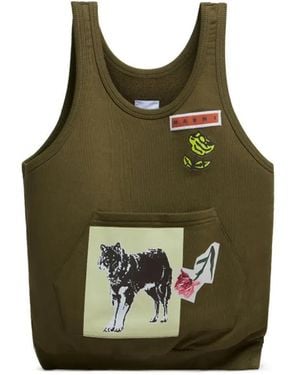 Marni グラフィック トートバッグ - グリーン