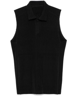 Homme Plissé Issey Miyake Mc July ポロシャツ - ブラック