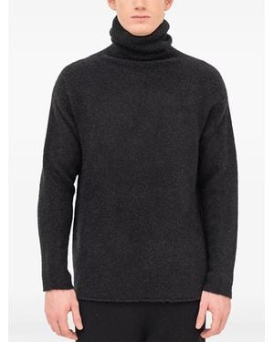 Label Under Construction Langärmeliger Rollkragenpullover - Schwarz