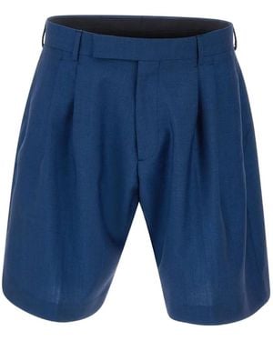 Paul Smith Double-Pleated Tailored Shorts - Blue