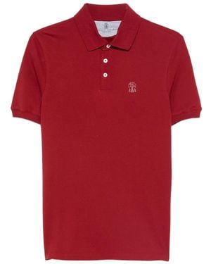 Brunello Cucinelli Logo-Embroidered Polo Shirt