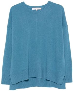 ABSOLUT CASHMERE Exposed-Seam Cashmere Jumper - Blue