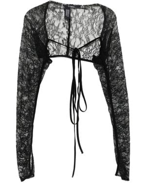 Limi Feu Floral-Lace Jacket - Black