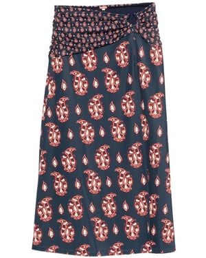 Johanna Ortiz The Sun Paisley-Pattern Midi Skirt - White