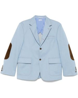 Thom Browne Jeansblazer mit Ellenbogen-Patches - Blau