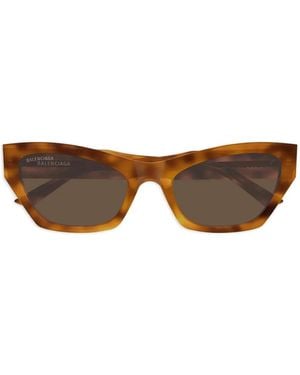 Balenciaga Geometric Sunglasses - Brown