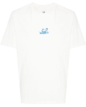 C.P. Company T-Shirt Mit Logo-Print - Weiß
