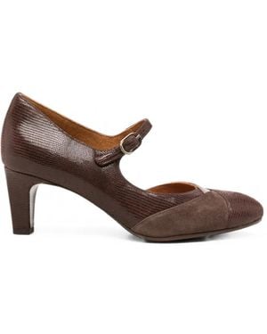 Chie Mihara Fyasa Lizard-Effect Leather Pumps - Brown
